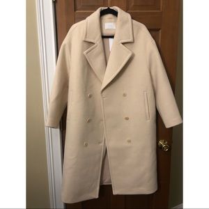 NWT OAK + FORT DOUBLE BREASTED WOOL COAT